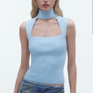 NWT Zara Knit Choker Top